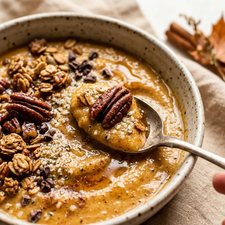 Healthy Pumpkin Spice Smoothie Bowl - Fall Themed Dessert