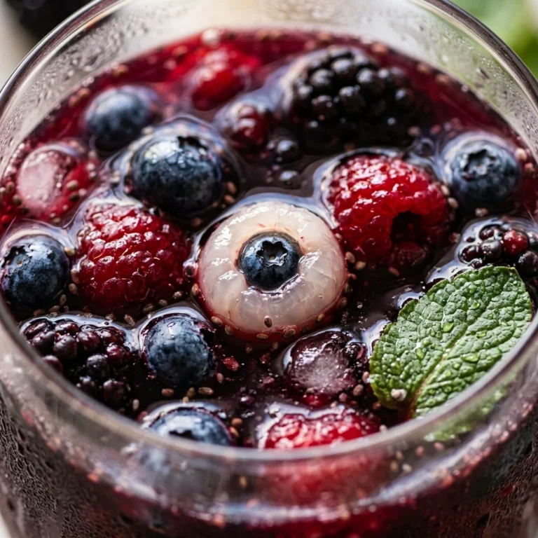 Healthy Spooky Berry Punch - Halloween Drinks For Kids