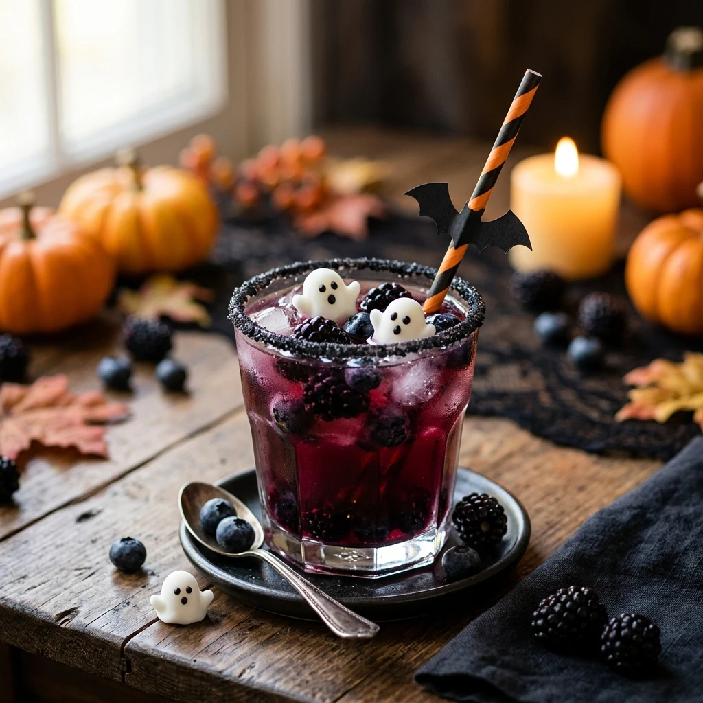 Healthy Spooky Berry Punch - Halloween Drinks For Kids