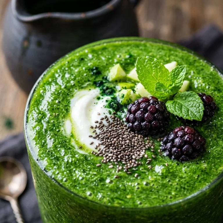 Healthy Witches Brew Green Smoothie - Halloween Drink Nonalcoholic