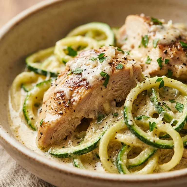 Keto Chicken Alfredo With Zoodles