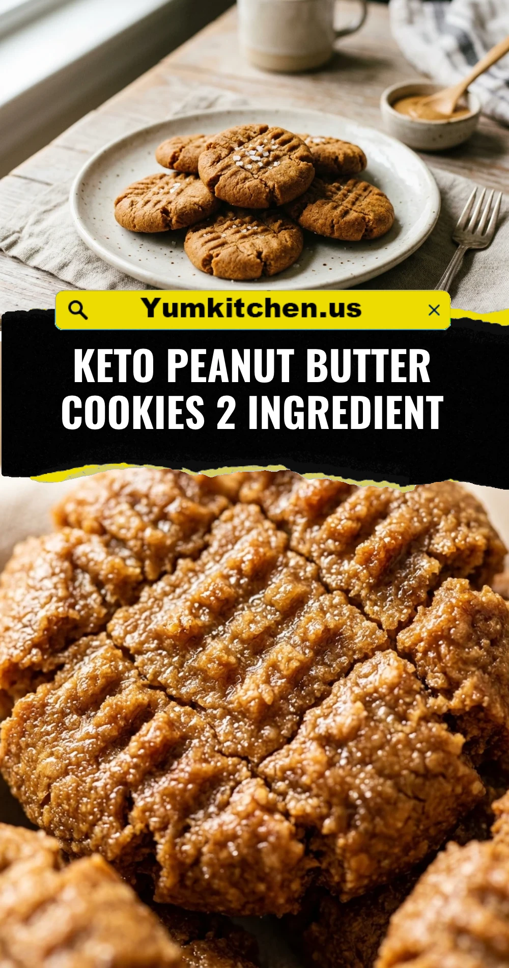 Keto Peanut Butter Cookies 2 Ingredient