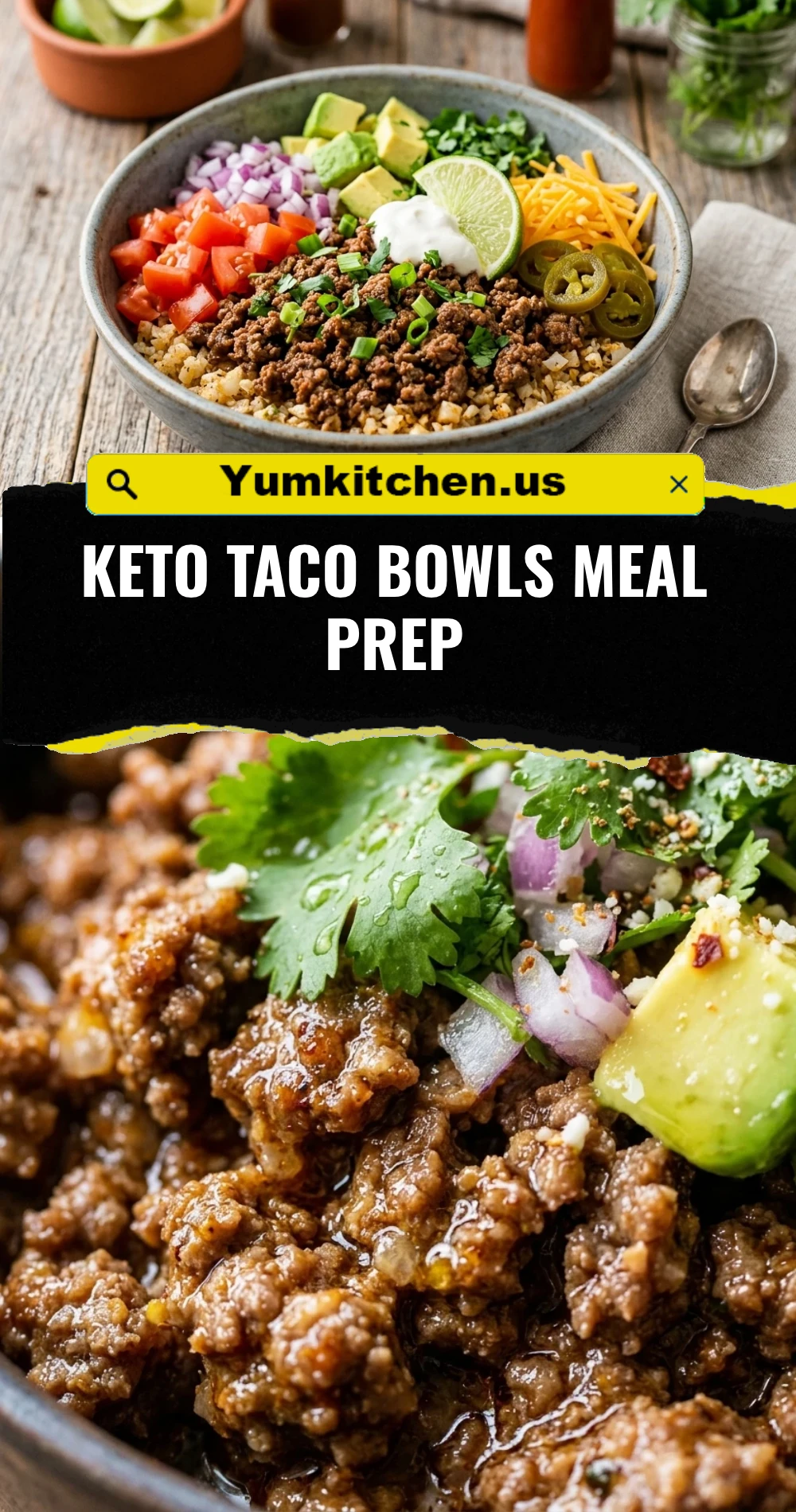 Keto Taco Bowls Meal Prep