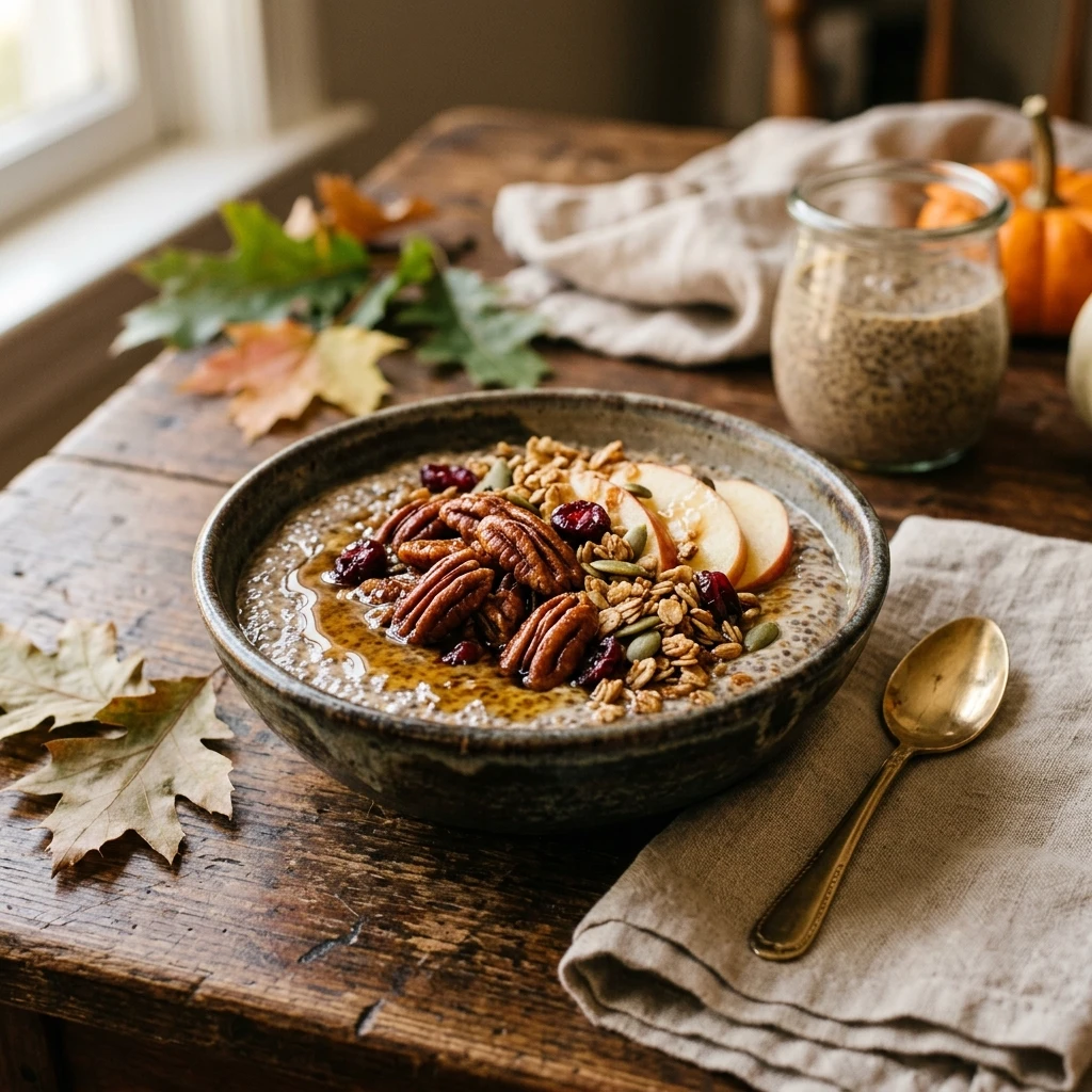 Maple Pecan Chia Pudding - Fall Meal Prep