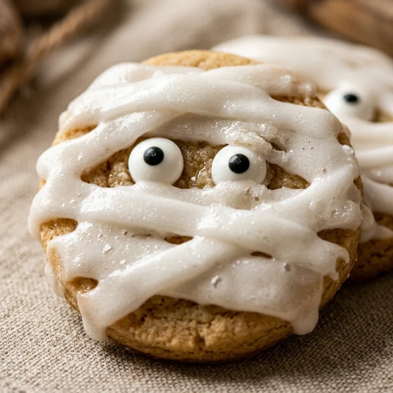 Mummy Sugar Cookies with Candy Eyes