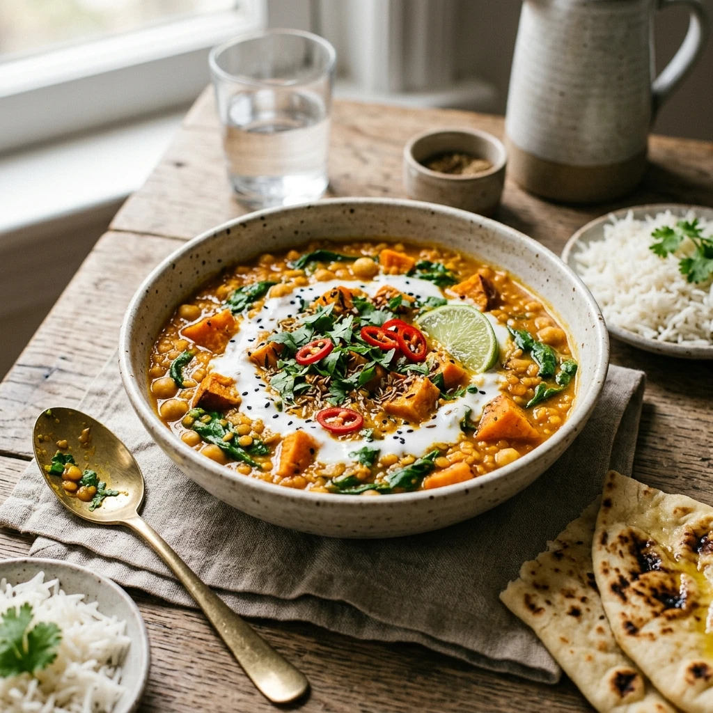 One Pot Lentil Curry High Protein