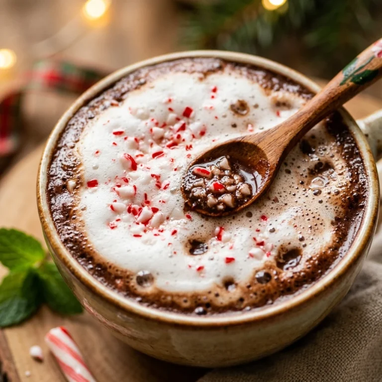 Peppermint Hot Chocolate - Christmas Drinks Healthy