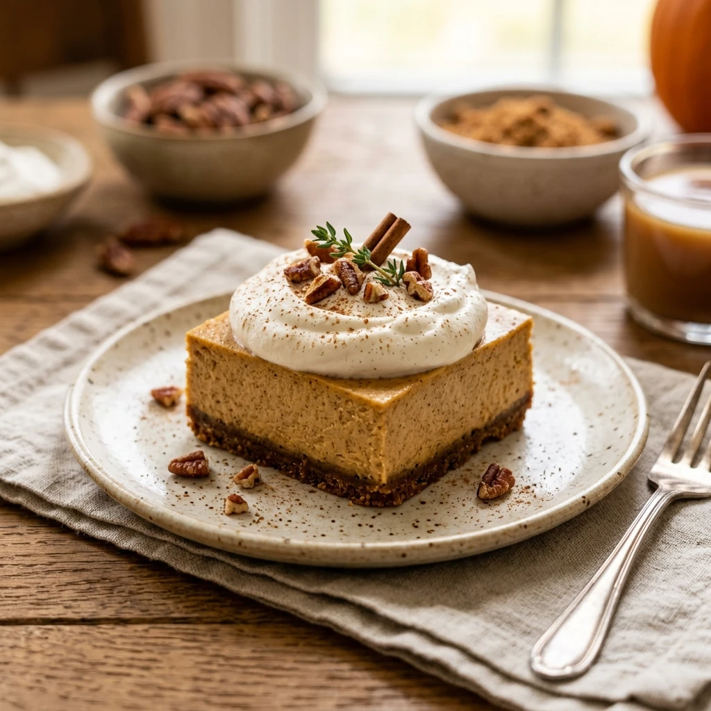 Pumpkin Cheesecake Bars - Thanksgiving Desserts