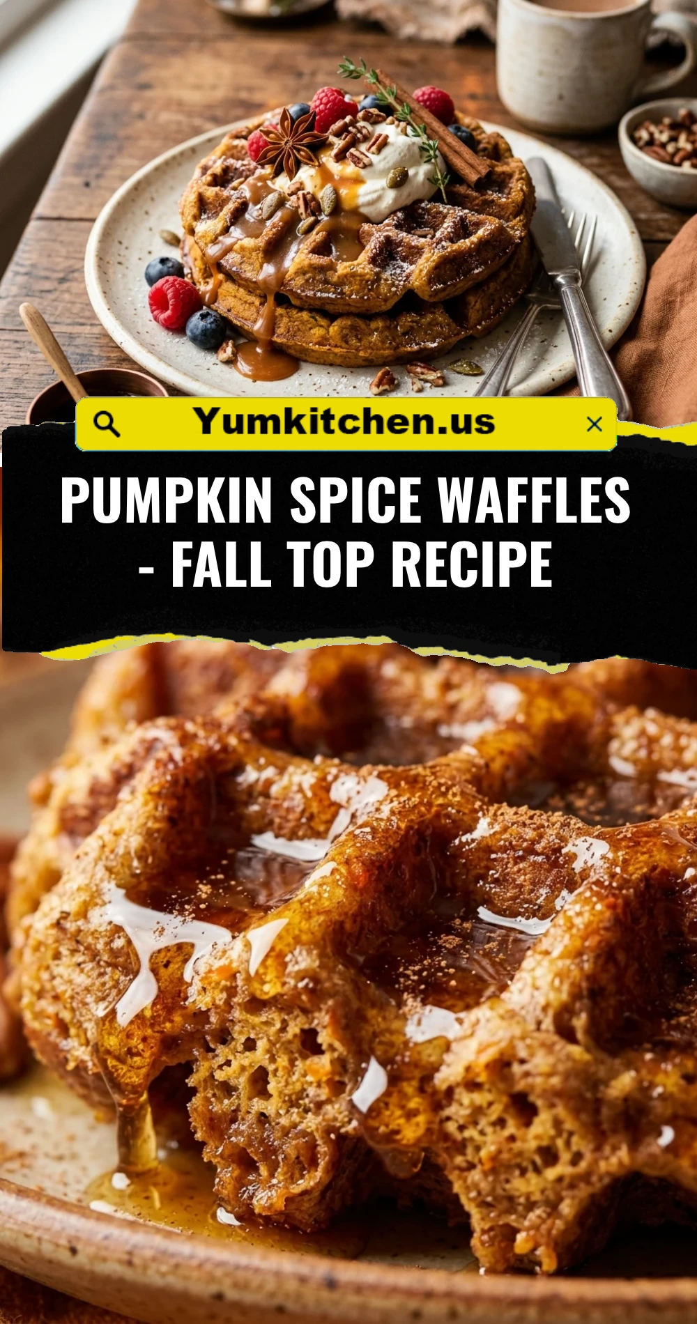 Pumpkin Spice Waffles - Fall Top Recipe