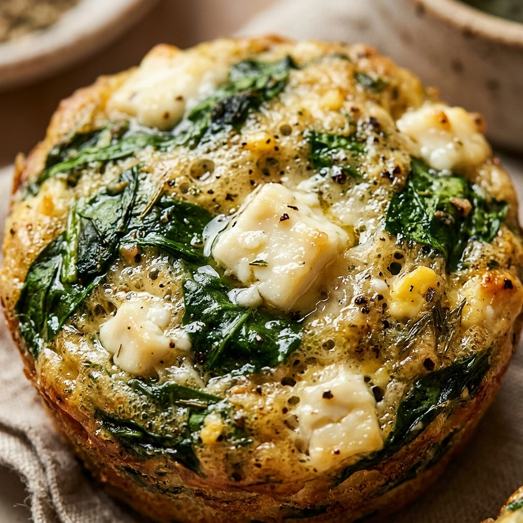 Spinach Feta Egg Muffins High Protein