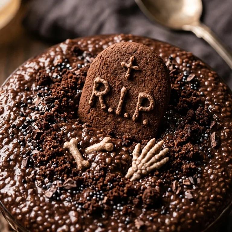 Spooky Desserts - Graveyard Chocolate Chia Pudding