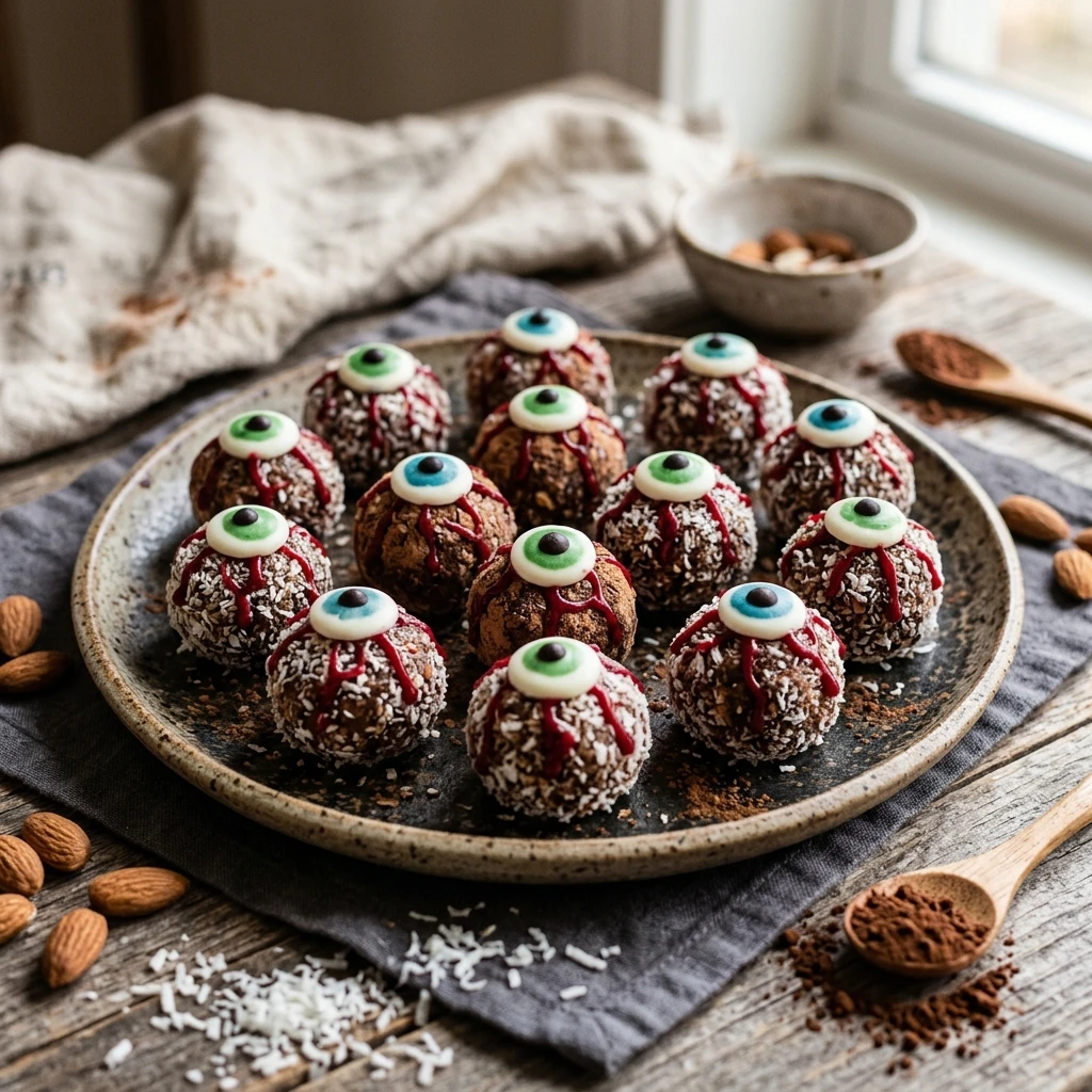 Sugar Free Eyeball Energy Balls - Healthy Halloween Treat