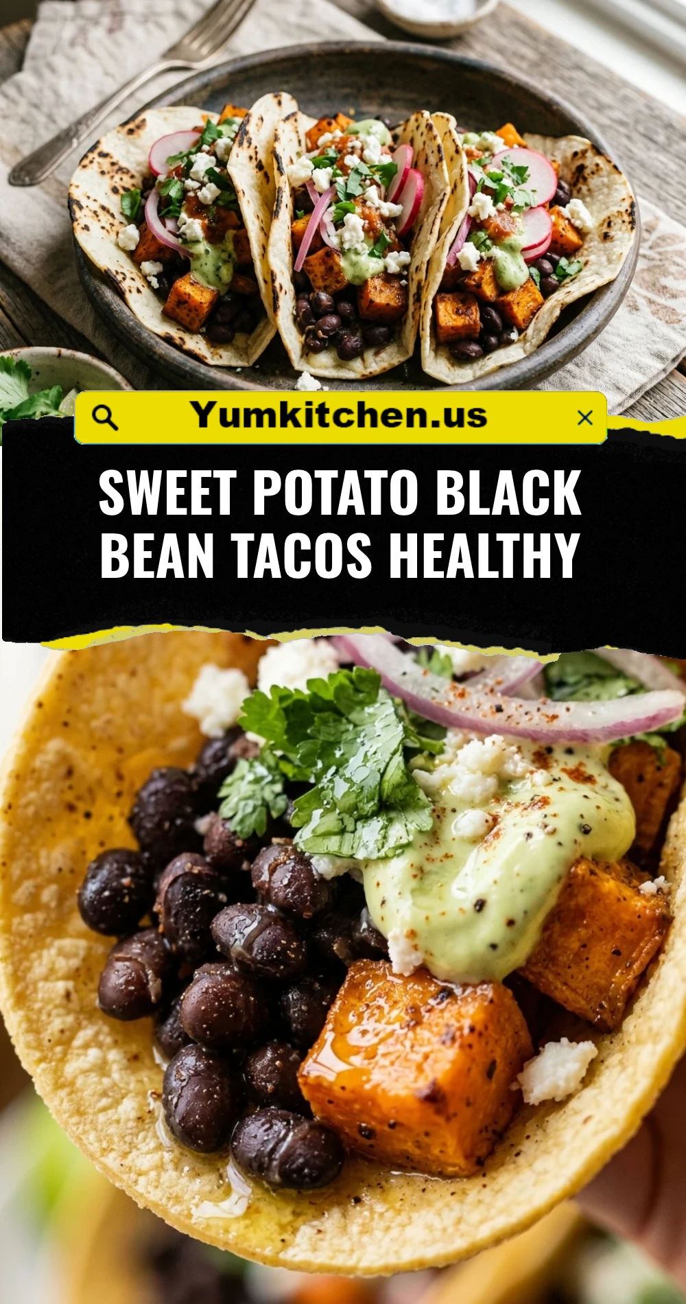 Sweet Potato Black Bean Tacos Healthy