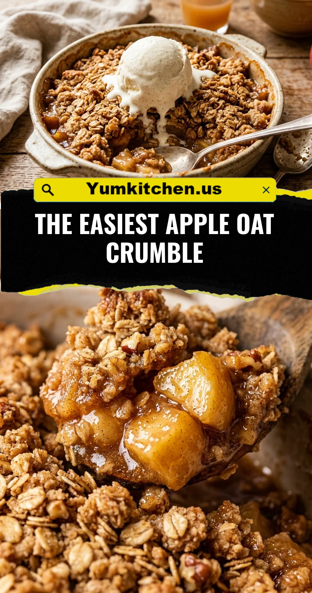 The Easiest Apple Oat Crumble