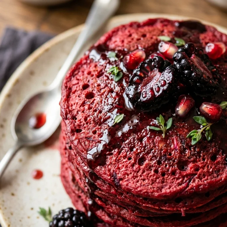 Vampire Beet Pancakes - Healthy Halloween Breakfast