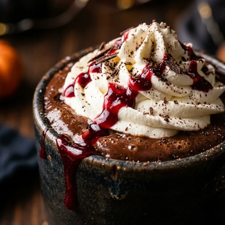 Vampire Hot Chocolate with Edible Blood Drip - Halloween Drinks