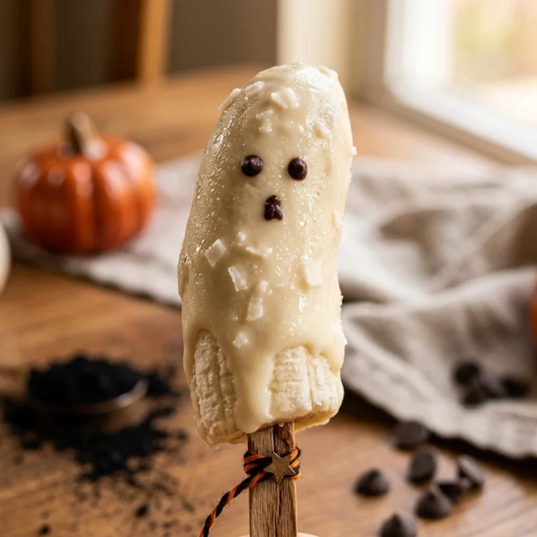 Vegan Ghost Banana Pops - Healthy Halloween Dessert for Kids