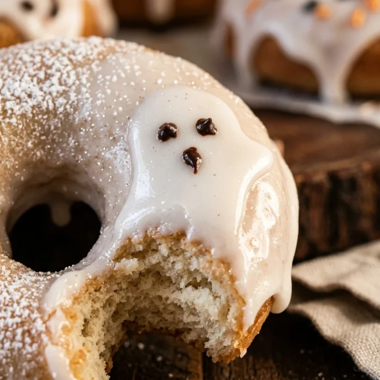 Vegan Ghost Donuts - Baked Not Fried Halloween Dessert