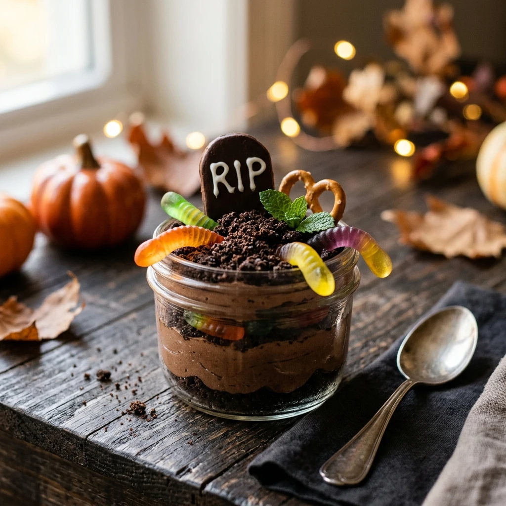 Vegan Halloween Dirt Cups - Healthy Dessert For Parties