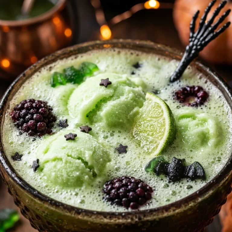 Witches Brew Halloween Punch - Green Sherbet Punch