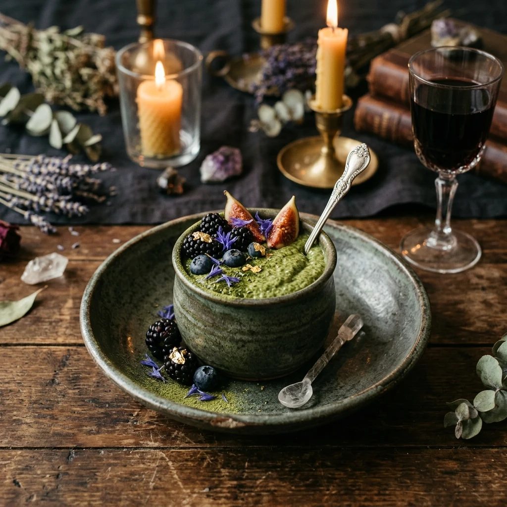 Witchy Dinner Party - Witchy Matcha Chia Pudding