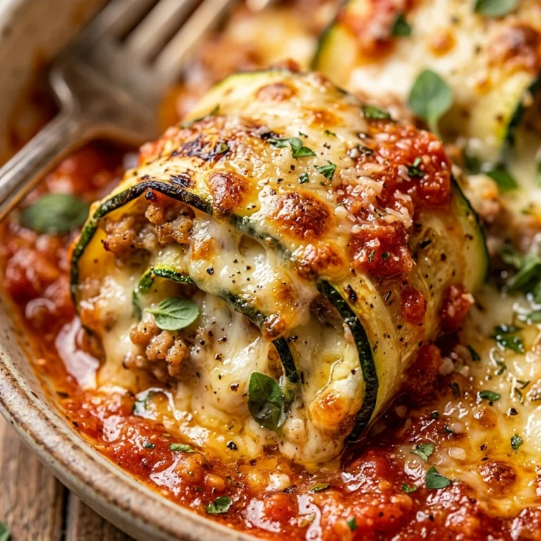 Zucchini Lasagna Rolls Low Carb