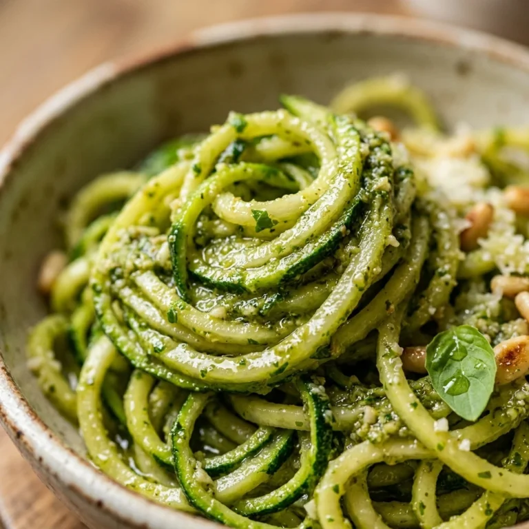 Zucchini Noodles With Pesto Low Carb