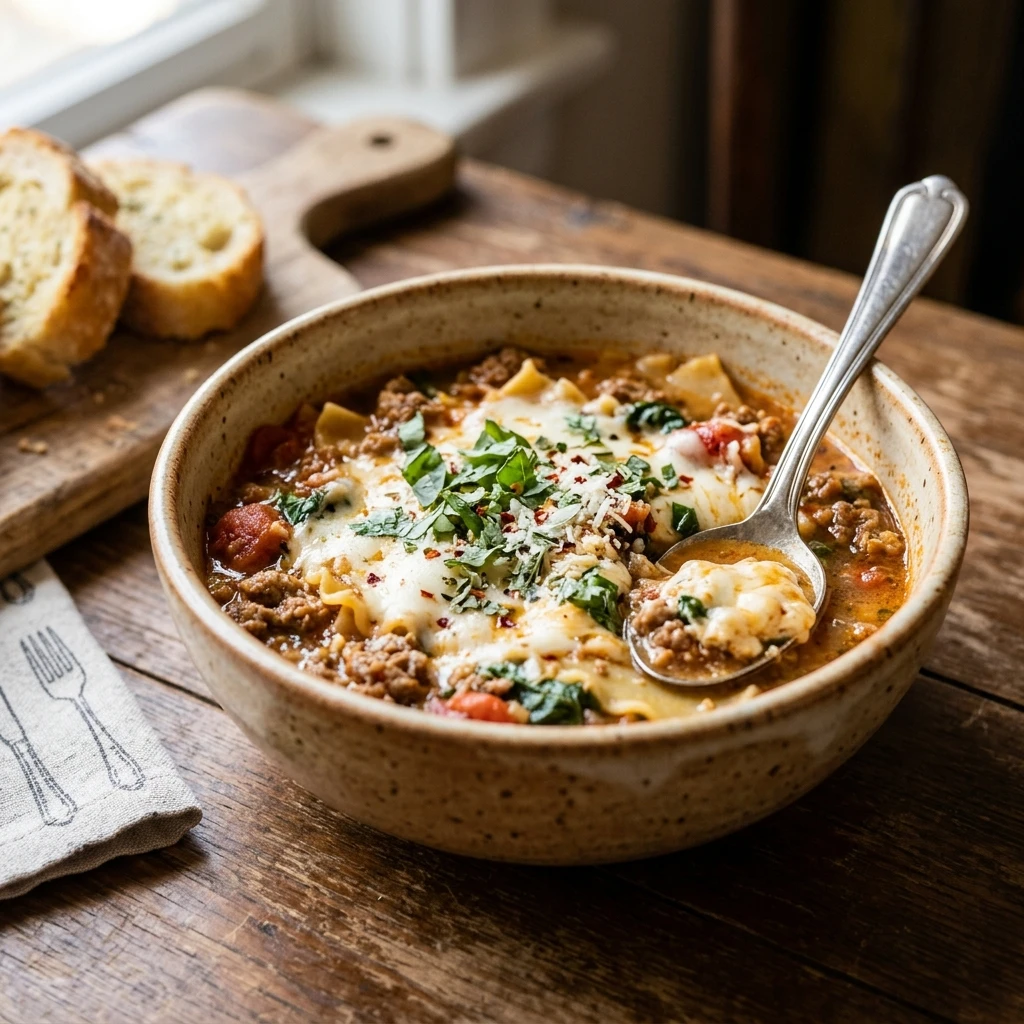 $10 Budget Lasagna Soup Feeds Family Of 6