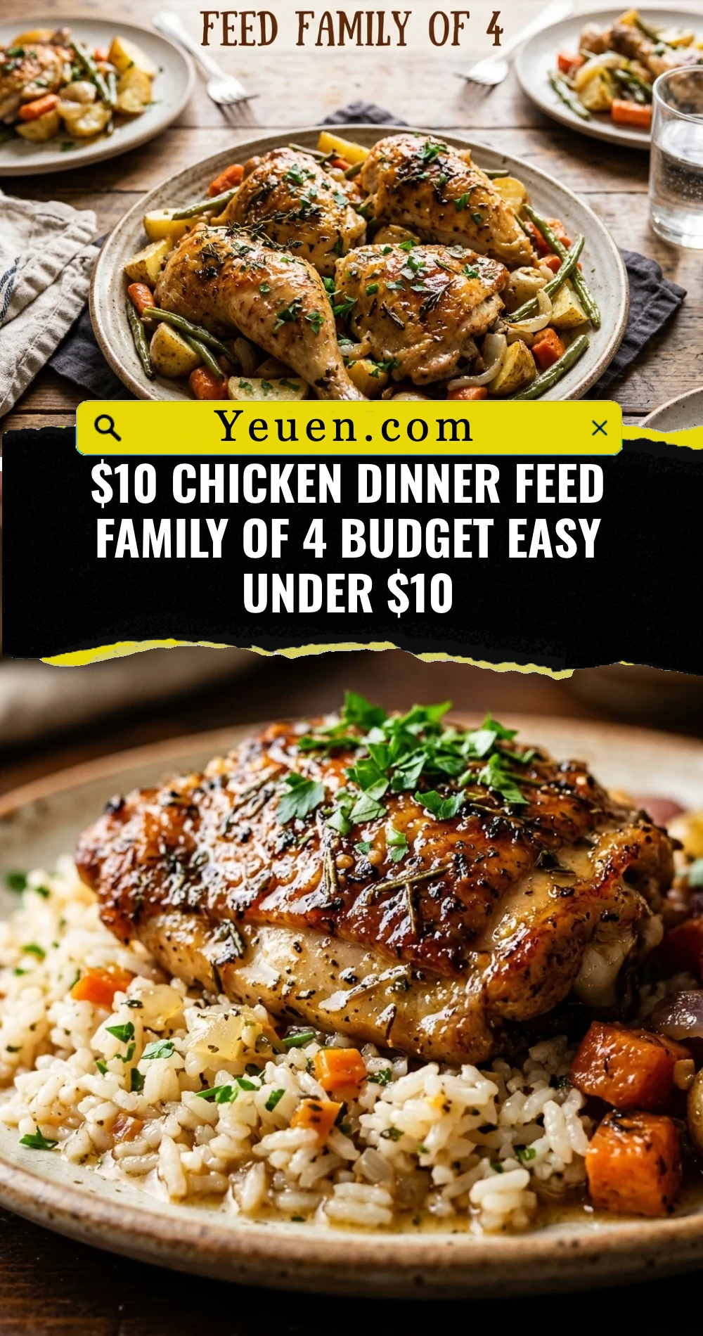 $10 Chicken Dinner Feed Family Of 4 Budget Easy Under $10