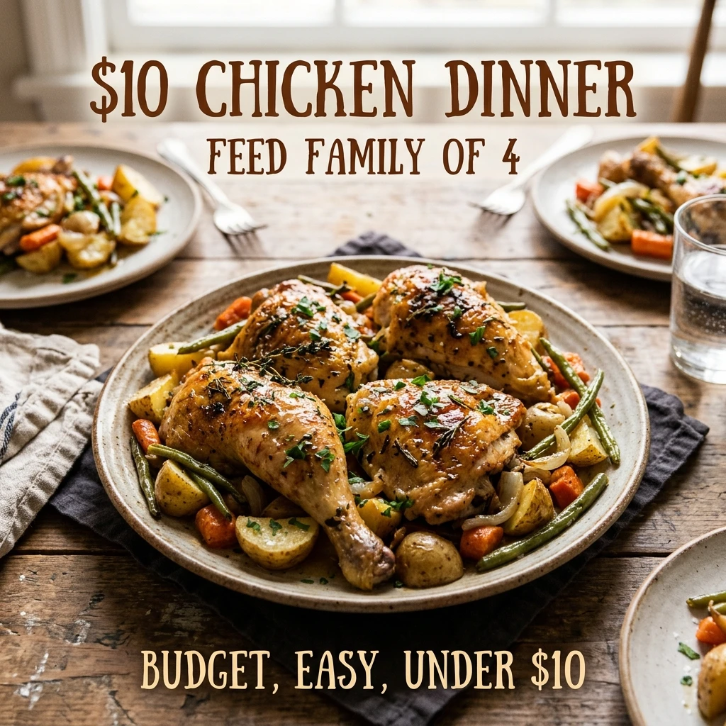$10 Chicken Dinner Feed Family Of 4 Budget Easy Under $10