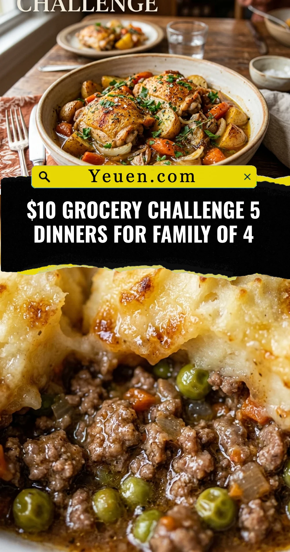 $10 Grocery Challenge 5 Dinners For Family Of 4