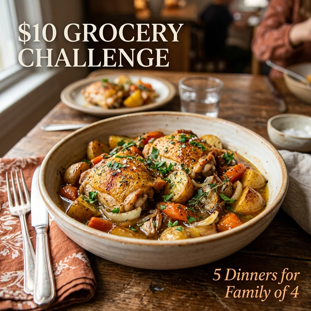 $10 Grocery Challenge 5 Dinners For Family Of 4