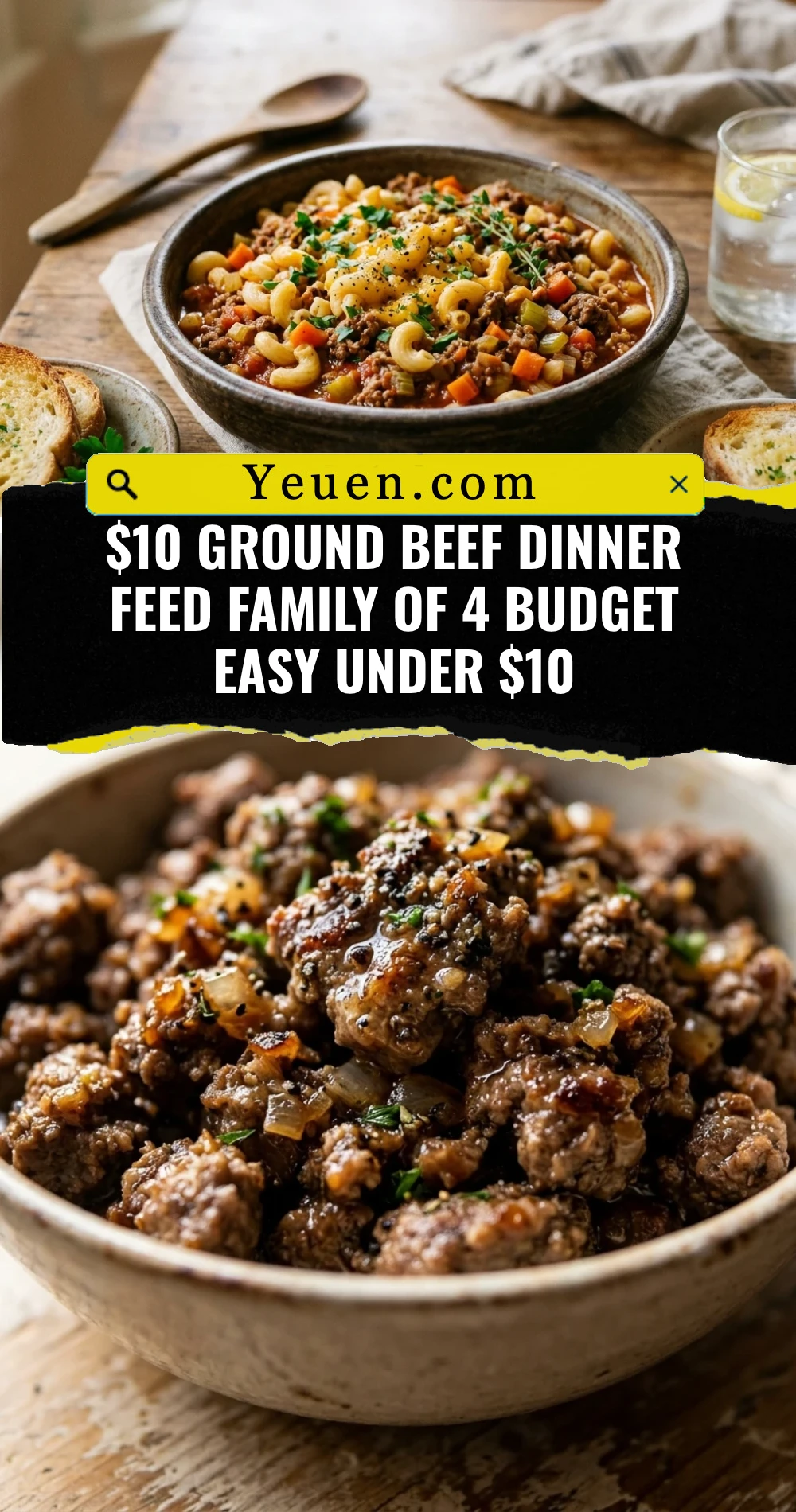$10 Ground Beef Dinner Feed Family Of 4 Budget Easy Under $10