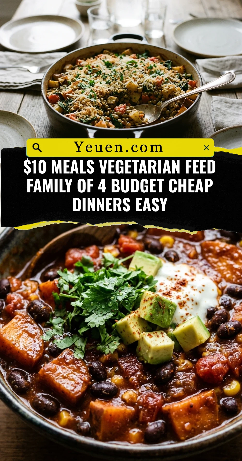 $10 Meals Vegetarian Feed Family Of 4 Budget Cheap Dinners Easy