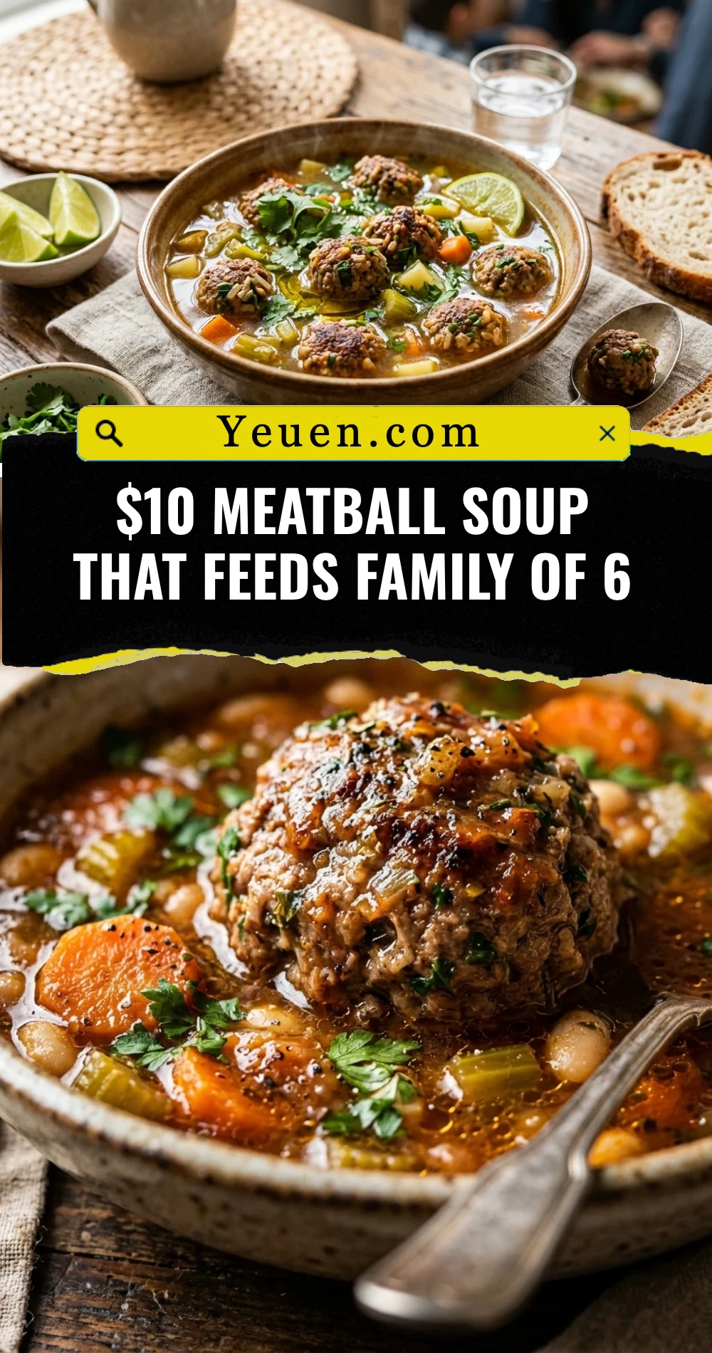 $10 Meatball Soup That Feeds Family Of 6