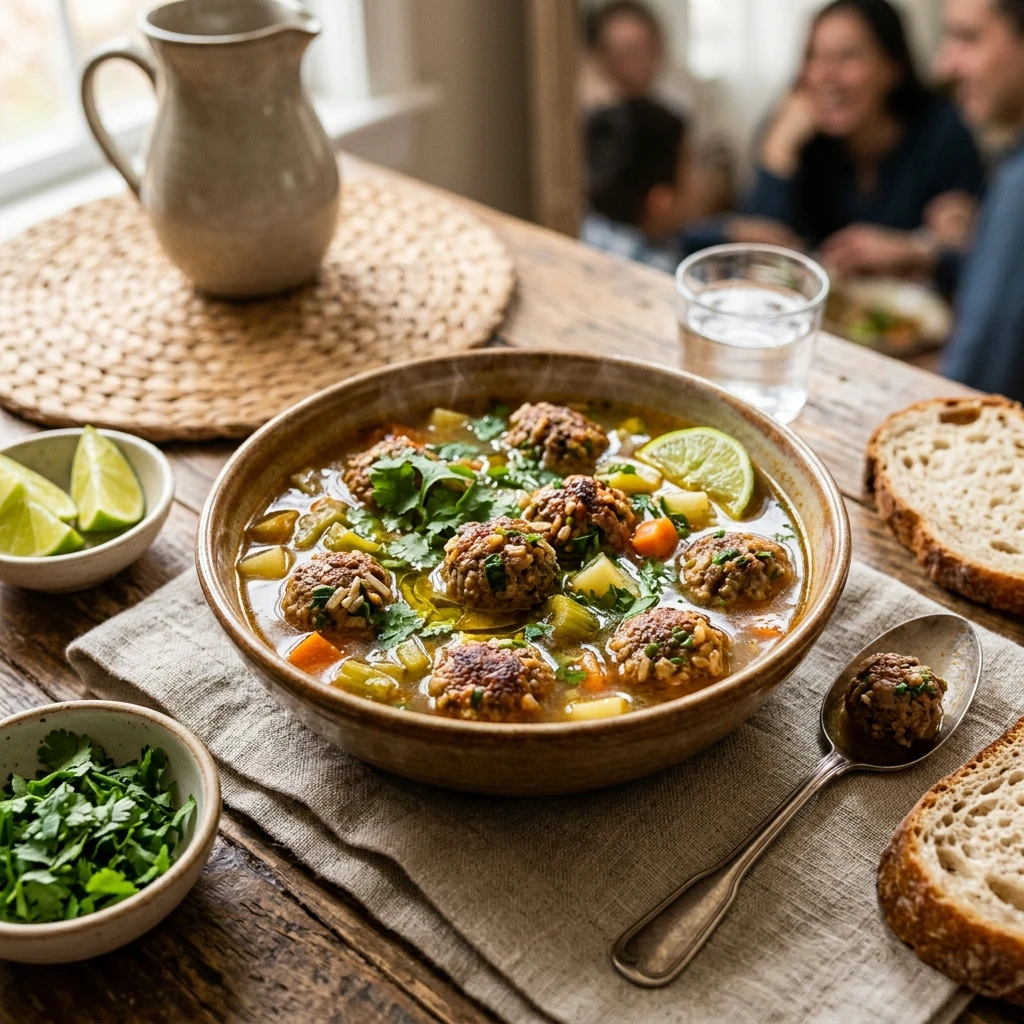 $10 Meatball Soup That Feeds Family Of 6