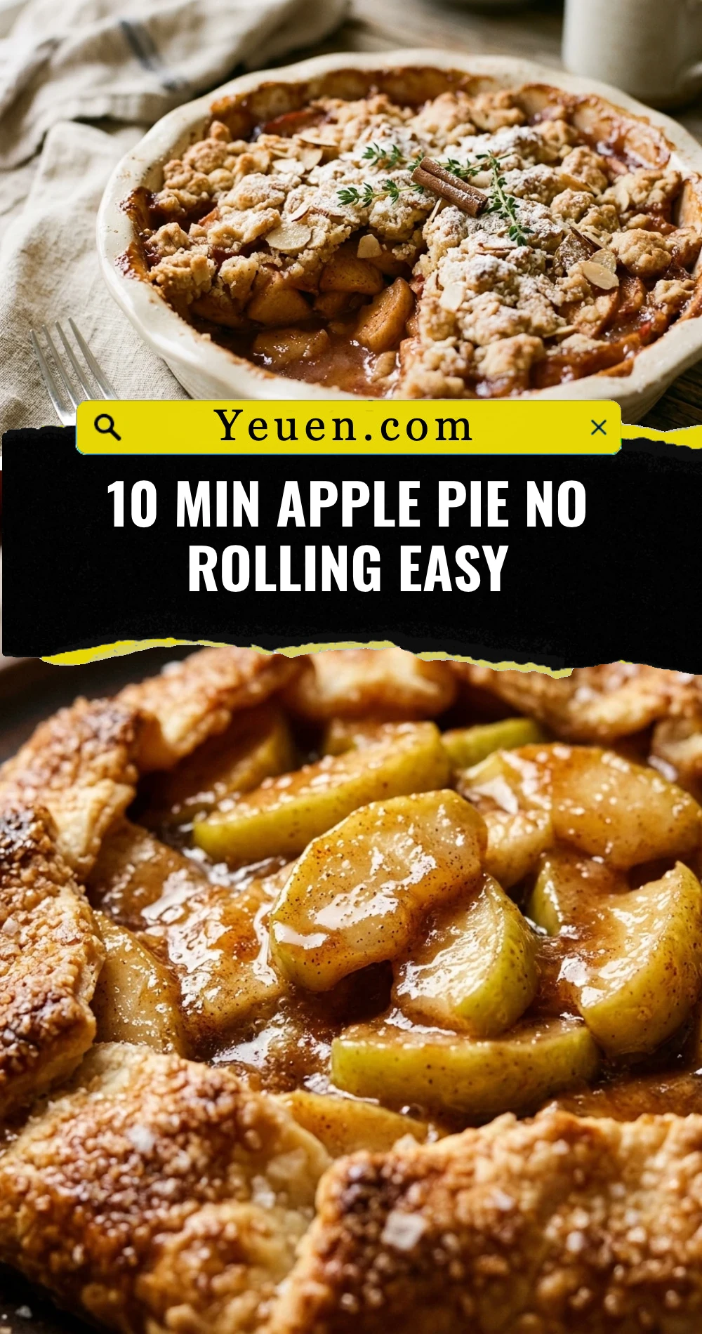 10 Min Apple Pie No Rolling Easy