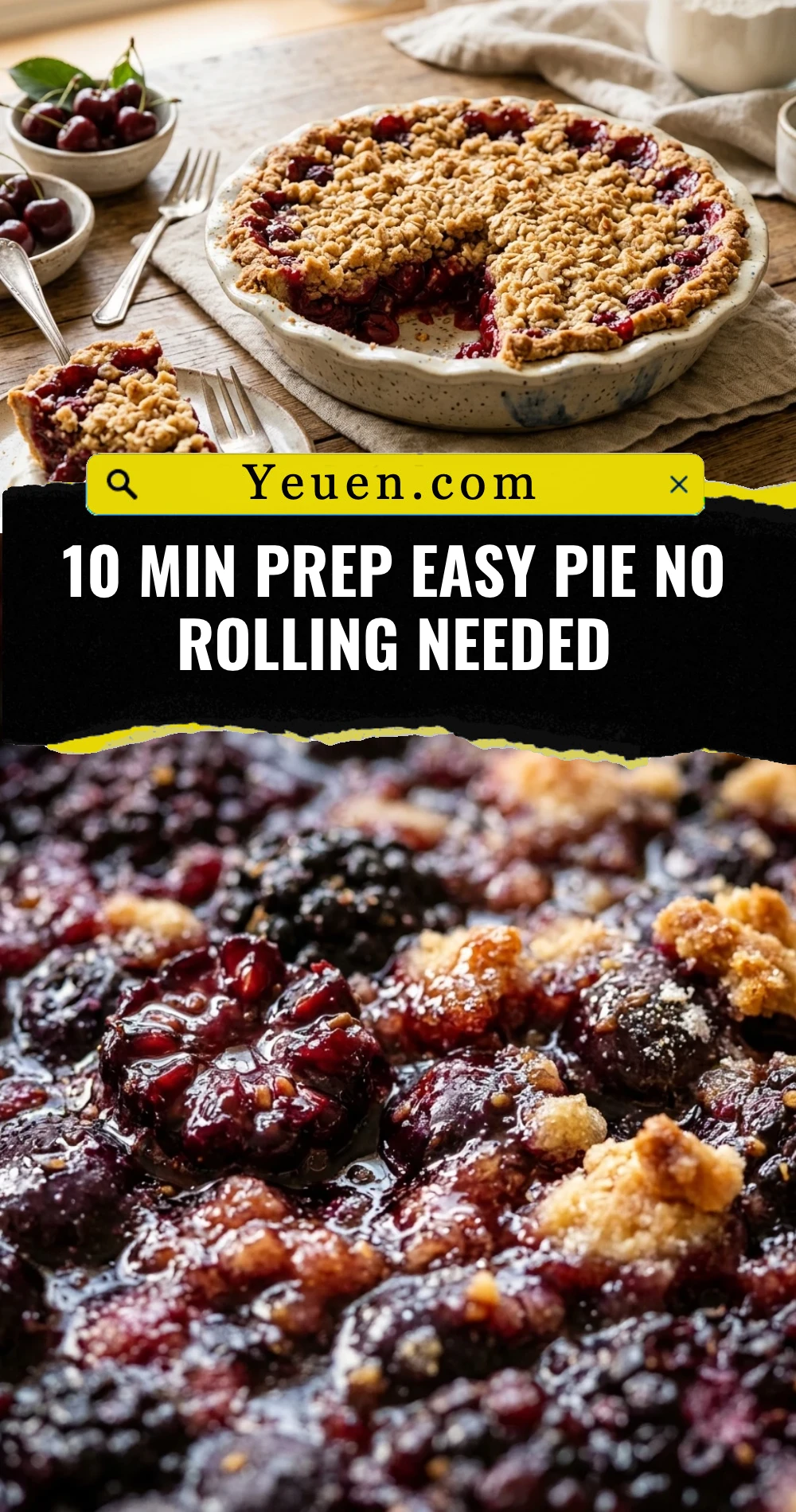 10 Min Prep Easy Pie No Rolling Needed