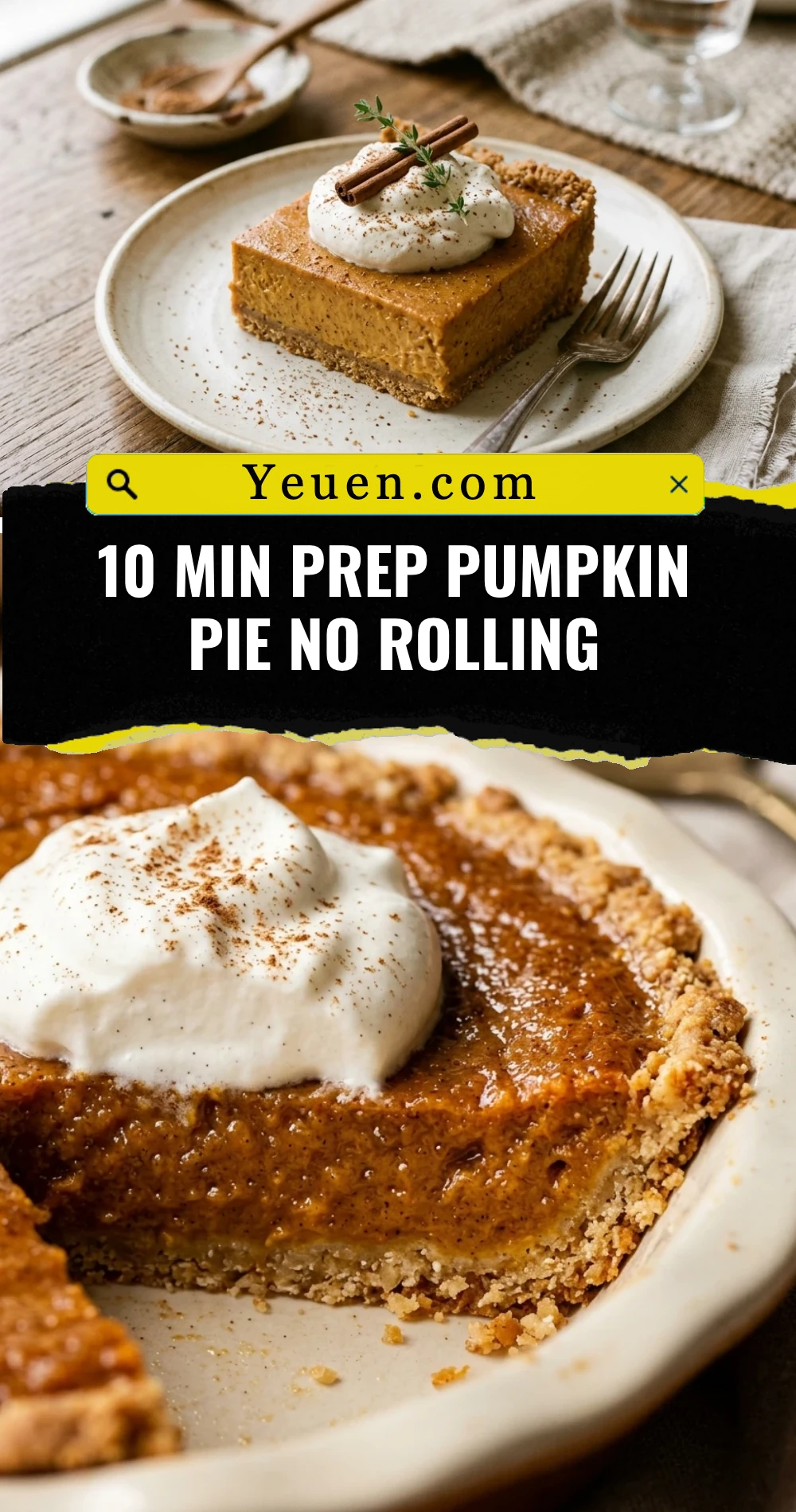 10 Min Prep Pumpkin Pie No Rolling