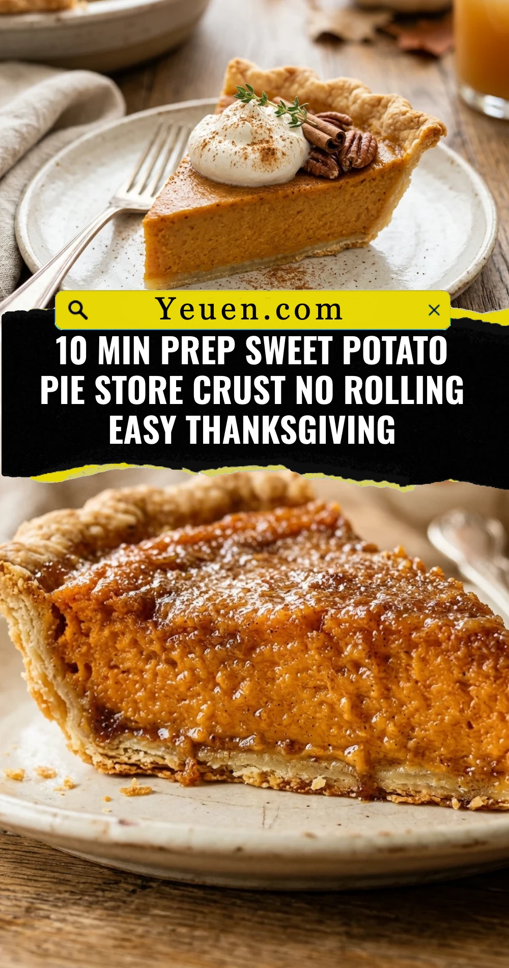 10 Min Prep Sweet Potato Pie Store Crust No Rolling Easy Thanksgiving