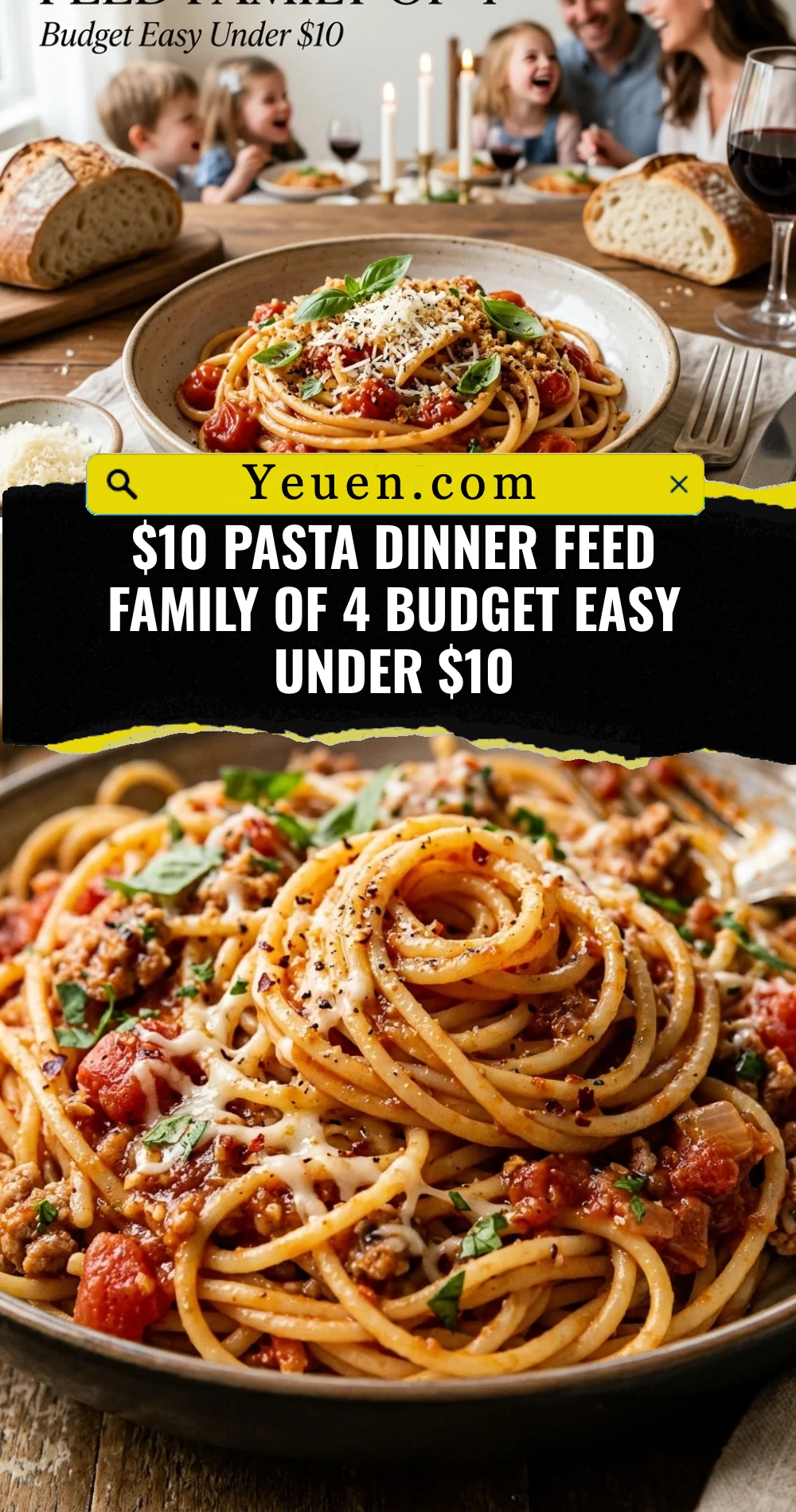 $10 Pasta Dinner Feed Family Of 4 Budget Easy Under $10