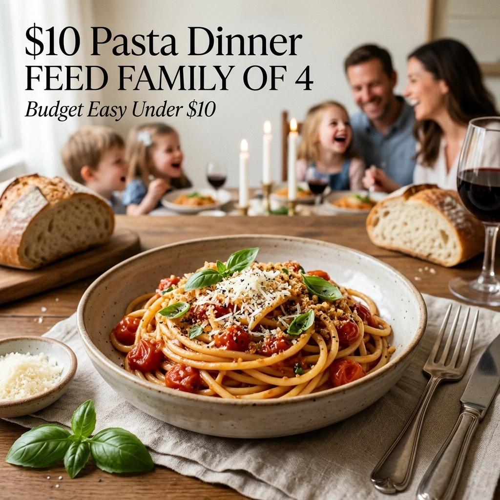 $10 Pasta Dinner Feed Family Of 4 Budget Easy Under $10