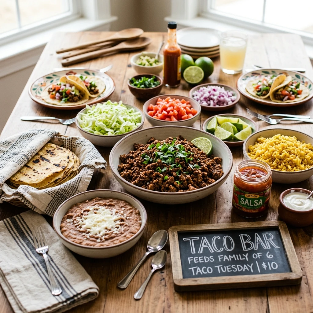 $10 Taco Bar Feeds Family Of 6 Taco Tuesday
