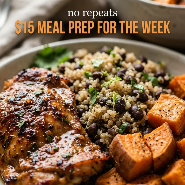 $15 Meal Prep For The Week - No Repeats