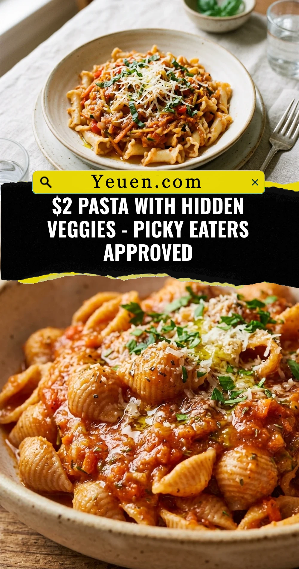 $2 Pasta With Hidden Veggies - Picky Eaters Approved