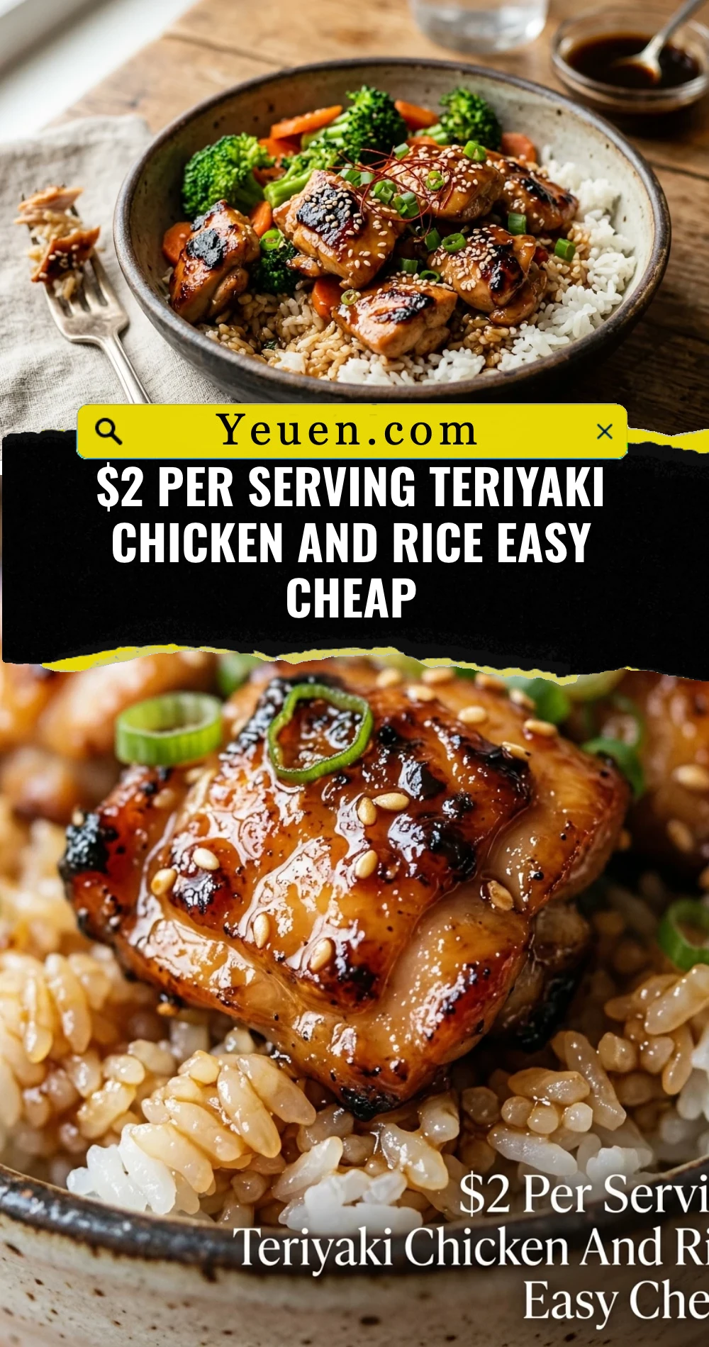 $2 Per Serving Teriyaki Chicken And Rice Easy Cheap