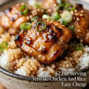 $2 Per Serving Teriyaki Chicken And Rice Easy Cheap