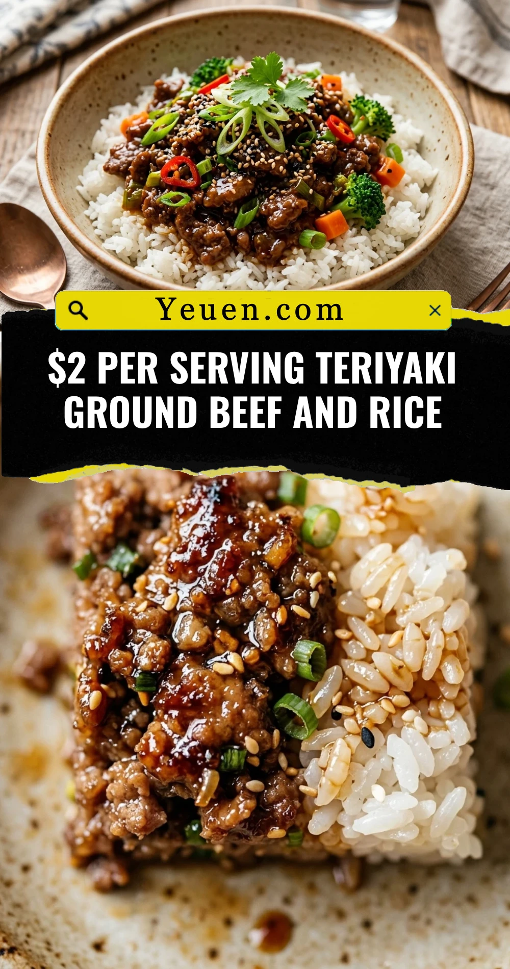 $2 Per Serving Teriyaki Ground Beef And Rice