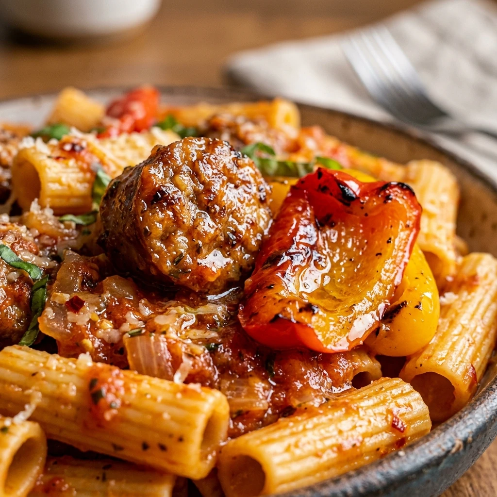 20 Minute Sausage and Peppers Pasta