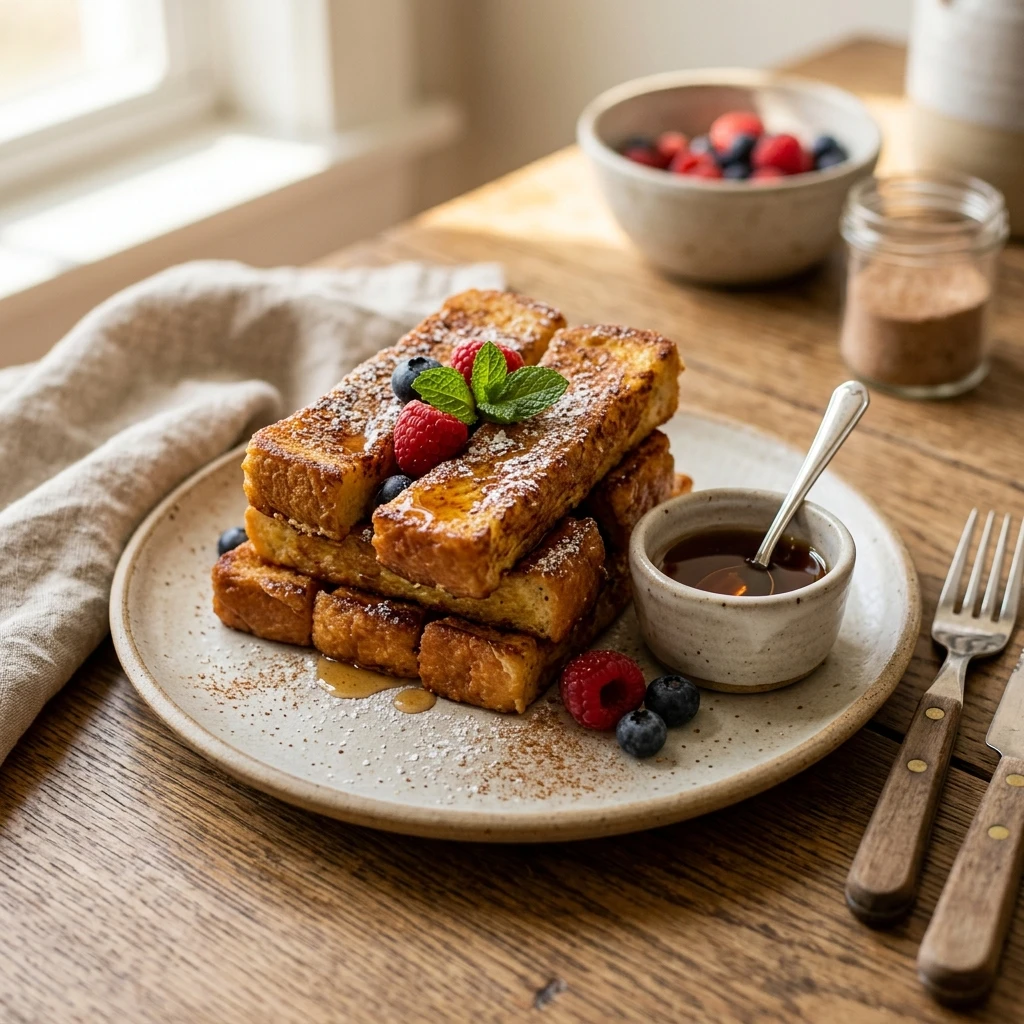 3-Ingredient Air Fryer French Toast Sticks Make Ahead